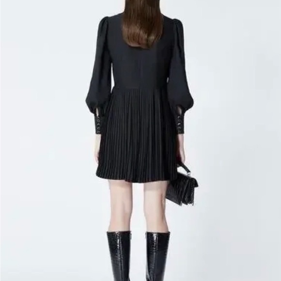 The Kooples Dresses & Skirts - The Kooples Black Long Sleeve Pleated Dress